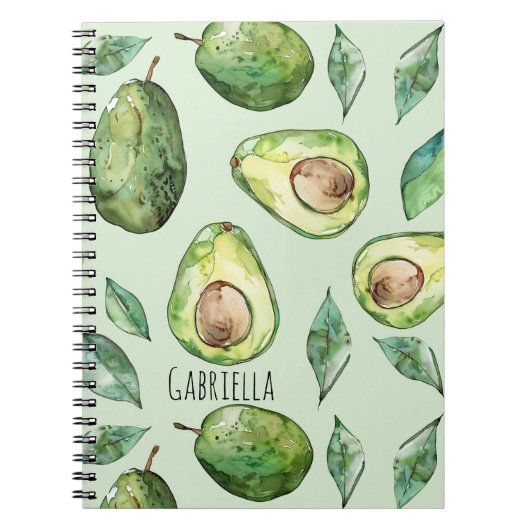 Carnet Avocats verts & feuilles (Devant)