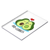 Carnet Avocuddles Drôle de Couple de Avocats Jeu de Mots  (Côté gauche)