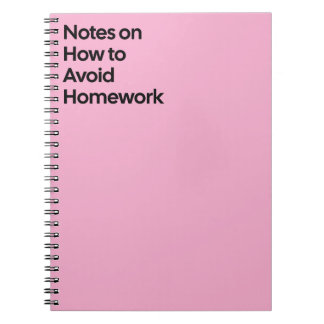 Carnet Avoid Homework Funny Notebook