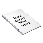 Carnet Avoir du café va écrire (Côté Droit)