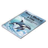 Carnet « Avoir une baleine d'une fois » expression idioma (Côté gauche)