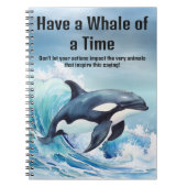 Carnet « Avoir une baleine d'une fois » expression idioma (Devant)
