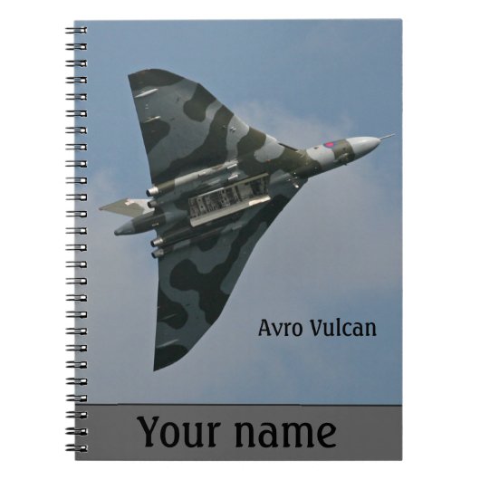 Carnet Avro Vulcan Bomber personnalisé (Devant)