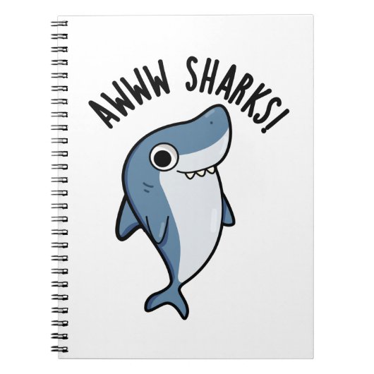 Carnet Awww Sharks Cute Animal Pun (Devant)