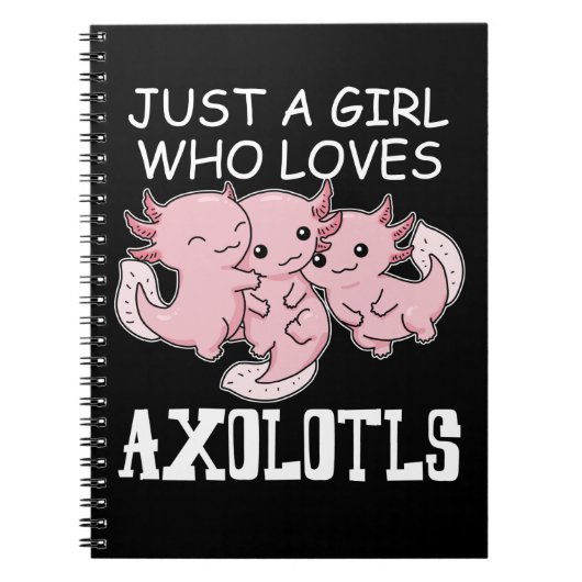 Carnet Axolotl Enfants Kawaii Axolotl Cadeaux Filles Axol (Devant)