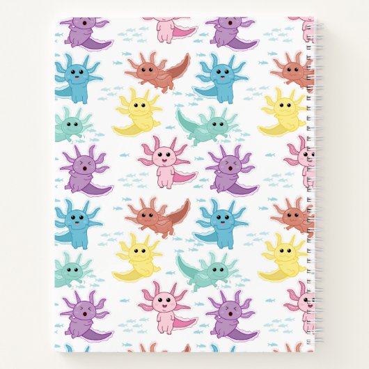 Carnet Axolotl Kids Cute Salamander Kids Sketbook (Dos)