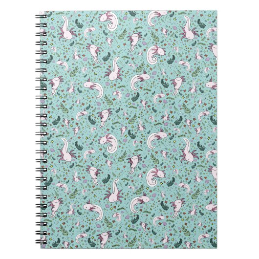 Carnet Axolotls en bleu (Devant)