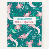 Carnet Axolotta rose sur ordinateur portable Turquoise (Devant)