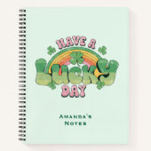 Carnet Ayez une Typographie rétro de jour chanceux (Devant)