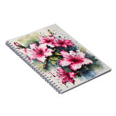 Carnet Azalée - Fleurs aquarelle (Côté Droit)