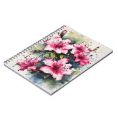Carnet Azalée - Fleurs aquarelle (Côté gauche)