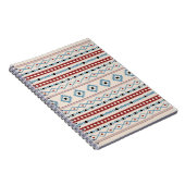 Carnet Aztec Blue Red Black Cream Mixte Motifs Motif (Côté Droit)