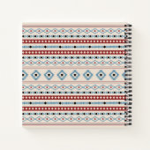 Carnet Aztec Blue Red Black Cream Mixte Motifs Motif (Dos)