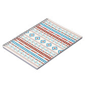 Carnet Aztec Blues Crème Rouge Motifs Mixtes Motif (Côté gauche)