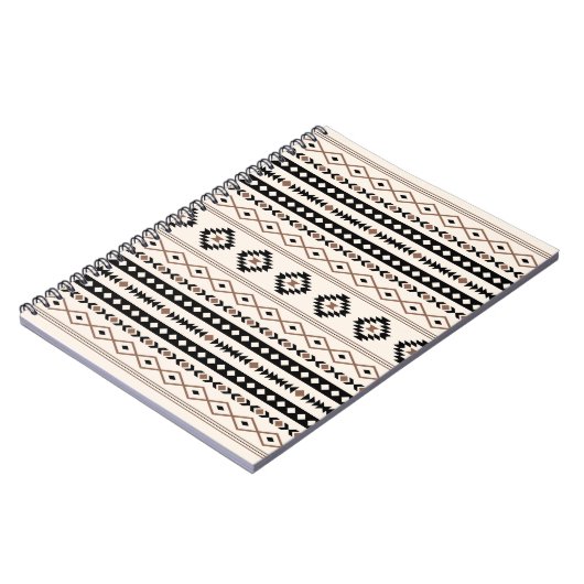 Carnet Aztec Brown Crème Noire Mixte Motifs Plage Motif (Côté gauche)