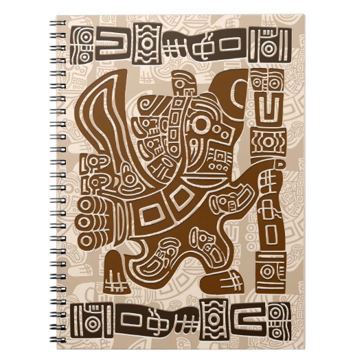 Carnet Aztec Eagle Guerrier Tribal Art antique (Devant)