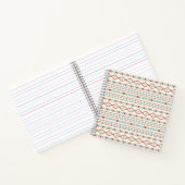 Carnet Aztec Formes Motif rouille crème Turquoise (Intérieur)