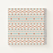 Carnet Aztec Formes Motif rouille crème Turquoise (Dos)
