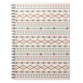Carnet Aztec Formes Motif rouille crème Turquoise (Devant)