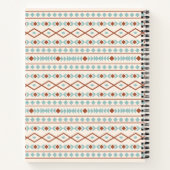 Carnet Aztec Formes Motif rouille crème Turquoise (Dos)