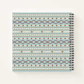 Carnet Aztec Formes Motif Rusts Crème Turquoise-Bleu (Dos)