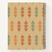 Carnet Aztec Géométrique Bleu Et Orange Tribal Sud-Ouest (Dos)