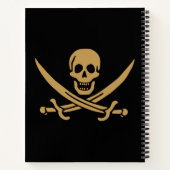 Carnet Aztec Gold Crâne et cutlass Pirate Calico Jack (Dos)