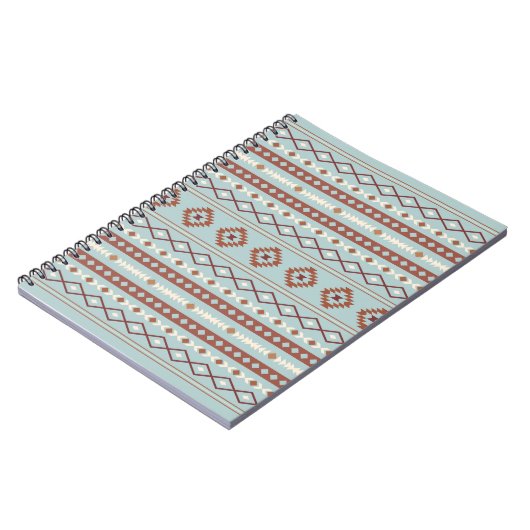 Carnet Aztec Mixte Motif Motif Rusts Crème Bleu (Côté gauche)