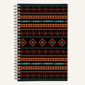 Carnet Aztec Rusts Turquoise Noir Motifs mélangés Motif (Recto)