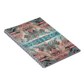 Carnet Aztec Sud-Ouest Pastel Rose Et Bleu (Côté Droit)
