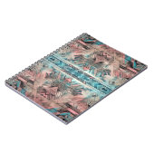 Carnet Aztec Sud-Ouest Pastel Rose Et Bleu (Côté gauche)