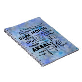 Carnet aztèque maya d'Akbal Calli de nuage de mot (Côté Droit)