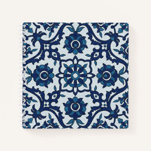 Carnet Azulejos Floral Carrelage Motif (Devant)