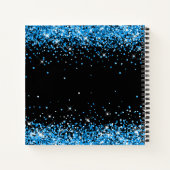 Carnet Azure Blue Parties scintillant Black 50th Birthday (Dos)