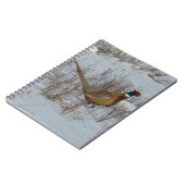 Carnet B23 Pheasant à cou d'anneau dans la neige (Côté gauche)