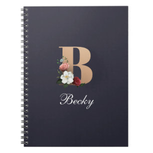 Carnet B monogramme élégant modèle