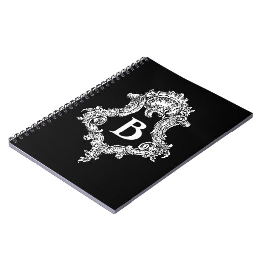 Carnet B Monogramme initial (Côté gauche)