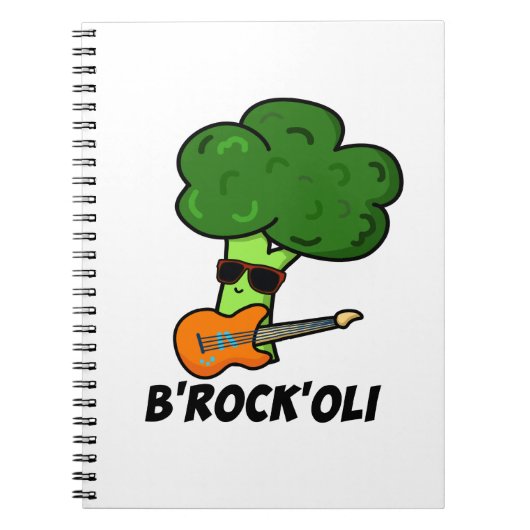Carnet B-Rock-Oli Blagueur Rocker Broccoli Pun  (Devant)
