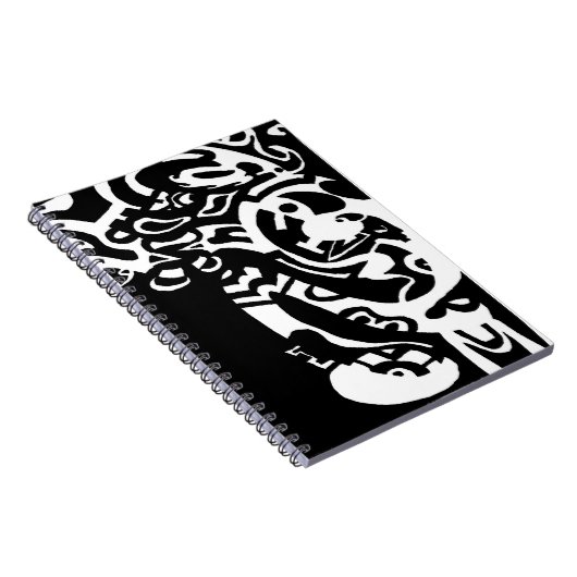 Carnet B&W "Glow" Art Abstrait (Côté Droit)