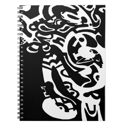 Carnet B&W "Glow" Art Abstrait (Devant)