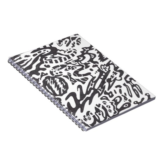 Carnet B&W "Midnight" Abstrait (Côté Droit)