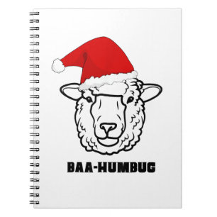 Carnet Baa-Humbug Noël-Mouton Funny Mignon Fermier Anima