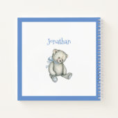 Carnet Baby Boy Blue Bear Keepsaké Personnalisé Baby Book (Dos)