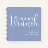 Carnet Baby Brunch Douche Boys Dusty Blue Guest Book (Devant)