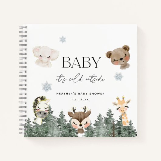 Carnet Baby It's Cold Outside Baby shower Guestbook (Devant)