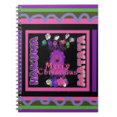 Carnet Baby pink Beautiful Merry Christmas Hakuna Matata (Devant)