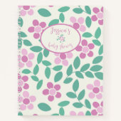 Carnet Baby shower Bébé En Fleur Roses Faisies (Devant)