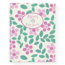 Carnet Baby shower Bébé En Fleur Roses Faisies