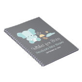 Carnet Baby shower Blue Elephant (Côté Droit)