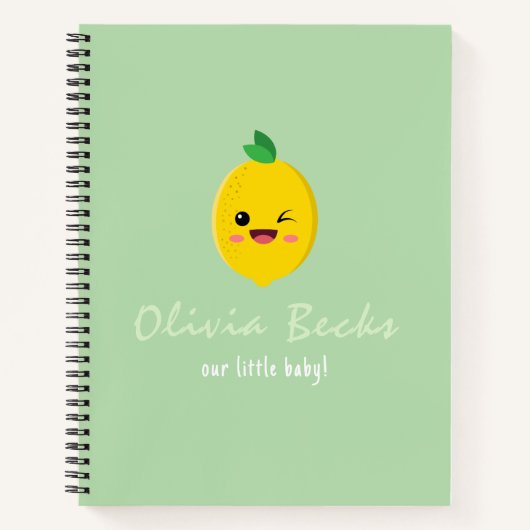 Carnet Baby shower Citrus Lemon (Devant)